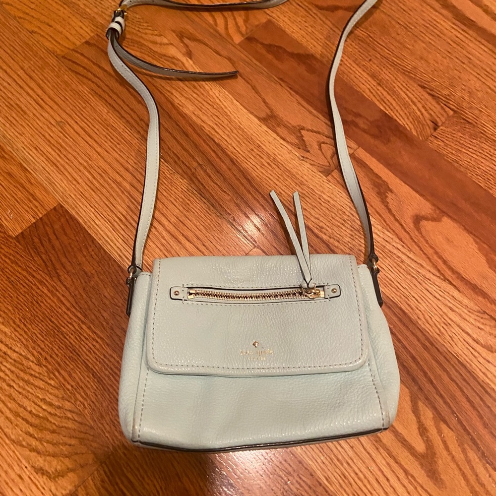 Kate spade pebbles light green cross  body bag, preowned